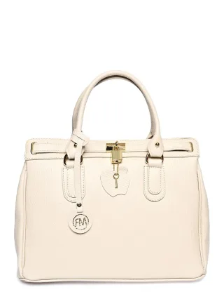 Roberta M Beige Rindsledertasche