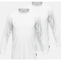 GÖTZBURG Langarmshirt California (2er Pack) basic, Langarm, bequem, Rundhalsausschnitt, locker, 100% Baumwolle