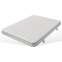 Taschenfederkernmatratze, Flieks, 10 cm hoch, Hybrid-Matratze mit Kaltschaum Orthopädische 140x200cm 7-Zonen H3
