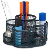 relaxdays Organizer Drehbarer Stiftehalter mit 7 Fächern