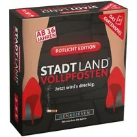 Denkriesen Spiel Stadt Land Vollpfosten, Rotlicht Edition, Familienspiel, Made in Germany