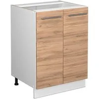 Vicco Unterschrank Fame-Line, Goldkraft Eiche/Weiß, 60 cm ohne Arbeitsplatte (1-St)
