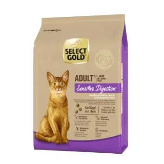 SELECT GOLD Sensitive Digestion Trockenfutter Katze Adult Geflügel und Reis 2,5 kg