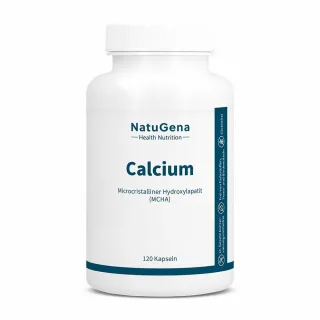 NatuGena Calcium (MCHA) | 120 Kapseln | Natürlicher Calcium-Komplex aus Microcristallinem Hydroxylapatit