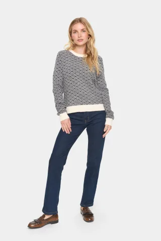 Strickpullover Lockere Passform black