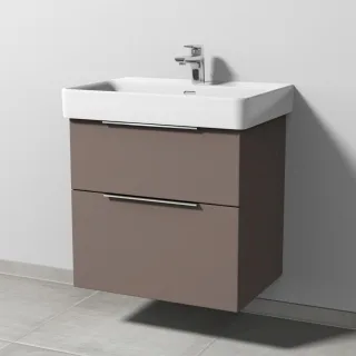 Sanipa 3way Waschtischunterbau zu Laufen Pro S Waschtisch mit 2 Auszügen, Taupe-Matt UP7671T