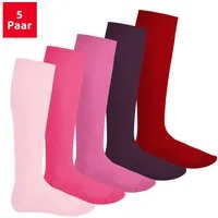 Footstar Langsocken EVERYDAY! 5 PAAR Damen & Herren Kniestrümpfe Lange Socken kniehoch