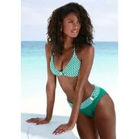 JETTE Triangel-Bikini mit modischem Druck und Accessoires