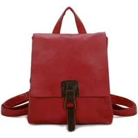 ITALYSHOP24 Rucksack Damen Schultertasche Backpack Umhängetasche CrossBody Leder Optik Bag, Geräumiges Hauptfach, praktische Fächer, komfortabel, leicht & robust