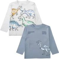 STACCATO Langarmshirt 2er Pack, mit Dino-Prints, für Boys