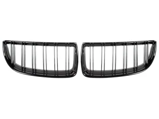 Kühlergrill DOPPELSTEG Schwarz Glanz für BMW E90 E91 Limo Touring 04-09