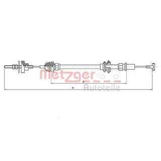 Metzger Kupplungsseil Seat Cordoba Ibiza Inca VW Caddy