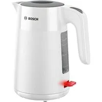 BOSCH Wasserkocher MyMoment TWK2M161, Abschaltautomatik, Überhitzungschutz, Tassenanzeige, 1,7 l, 2400 W, Stiftung Warentest Testsieger (2,2) Ausgabe 03/2025, weiß matt