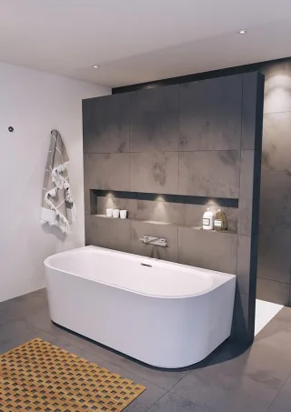 Riho wandstehende Badewanne Desire 180x84, B2W weiß, B089001005 B089001005