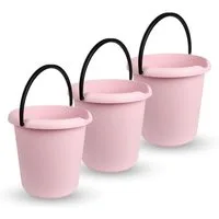 ProHome Putzeimer Kunststoff-Eimer, (3er Set), Haushaltseimer, 5 Liter, Eimer BPA-frei, Made in EU
