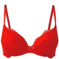 Gossard Dekolleté-BH Lace Push-Up BH Chilli Red (Push-Up, 1-tlg., Spitze/Netz) verführerisch sexy