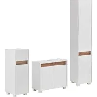 Schildmeyer Badmöbel-Set Cosmo, Badezimmer Set, melaminharzbeschichtet, Made in Germany, (Set, 3-St), Solide Verarbeitung - Dieses Produkt ist in Deutschland gefertigt