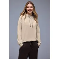 STREET ONE Sweatshirt mit Stehkragen und Kordelzug