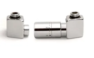 Terma Set Winkeleck-Thermostatventil DEXTER GZ 1/2"-Ø16x2, Ø15 rechts, TGETCG2-BI, Weiß TGETCG2-BI