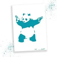 LaserCad Motivschablone BANKSY Streetart für Graffiti, Airbrush, Deko