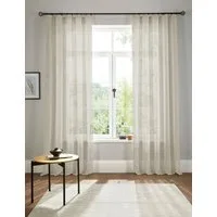 OTTO home Gardine Fiete (1 St), Kräuselband, halbtransparent, Leinen Optik, Sichtschutz, halbtransparent, einfarbig, Leinenoptik