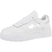 Ital-Design Damen Low-Top Freizeit Sneaker (86188027) Keilabsatz/Wedge Sneakers Low in Weiß