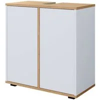 Vicco Waschbeckenunterschrank Didi, Weiß/Artisan, 60 x 62 cm mit 2 Türen (1-St)