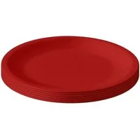 Engelland Plastikteller Wiederverwendbare Kunststoffteller, flach, BPA-frei, Ø 23,5 cm, (6 St), bruchfest, Mehrweg, mikrowellen- & spülmaschinenfest, Camping, Party