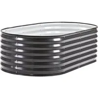 DEMA Hochbeet Hochbeet Cornwall L, oval, anthrazit, 450 Liter (Lieferung erfolgt zerlegt), 450 Liter, 160x80x45cm
