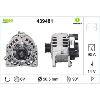 Valeo Lichtmaschine 90A Seat Skoda VW 439481