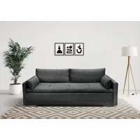 Home affaire Schlafsofa Andrea, B: 218 cm, Liegel. 158x198 cm, Schlaffunktion & Bettkasten, Dauerschlafsofa mit Boxspring