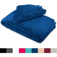 Wohndecke kuschelig warm 150x200, 220x240 oder 270x230, Leonado Vicenti, Kuscheldecke flauschig weich, Einfarbig