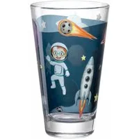 LEONARDO Becher Bambini Avventura Weltall, 300 ml, Kalk-Natron-Glas