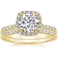 ROUGEMONT Silberring Extravaganter Damen Ring Moissanit 1,5ct 925 sterling Silber, Moissanit Steine mit außergewöhnlicher Brillanz