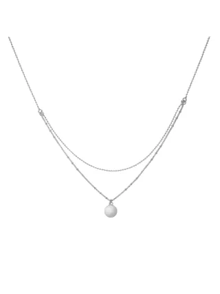 Zeeme Silber Halskette Silber 925 zweireihig 38+5cm lang