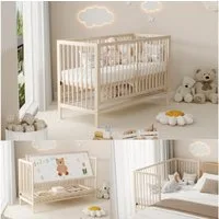 Odikalo Babybett Multifunktional umwandelbar Nebenbett Malerbrettständer Schreibtisch