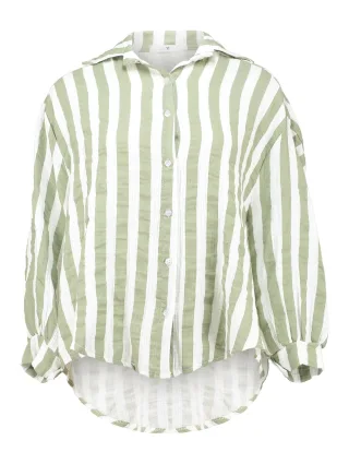 HaILYS - LS C BL Le44ony 8417 offwhite/khaki stripe - Gr. - XXL