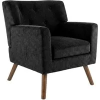 CLP Loungesessel Kioni (1er), Cordbezug, Kautschukholz, bis 150 kg belastbar
