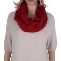 MIRROSI Loop Damen Schal Unifarbe mit Lochmuster Weich aus 100% Baumwolle, (ca. 160x44cm Zweimal um den Hals wickelbar), Schlauchschal