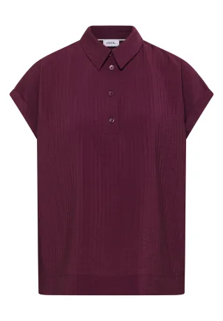 CECIL - Dropped Shoulder Bluse mit Struktur sweet grape red - Gr. - XL