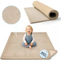 BabyBeFun Spielmatte [Extra Weich] 3cm dicke Krabbelmatte Baby, hochwertiger Memory-Schaum, Rutschfest, Deutsche Marke
