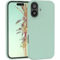 EAZY CASE Handyhülle Premium Silikon Case für Apple iPhone 16 6,1 Zoll, Cover Hülle mit Kameraschutz Bumper Case Slimcover kratzfest Mint Grün
