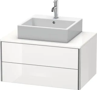 Duravit XSquare Konsolenwaschtischunterbau wandhängend Weiß Hochglanz 800x548x400 mm - XS491002222 XS491002222