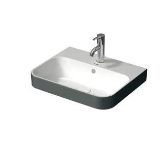 Duravit Happy D.2 Plus Aufsatzbecken Weiß Hochglanz / Anthrazit Matt, 500 mm - 23605061001 23605061001