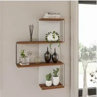 Skye Decor Wandregal 100% MELAMINE COATED PARTICLE BOARD, 96 cm x 19 cm x 64 cm N1736
