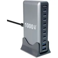 keepdrum keepdrum USB-Schnell-Ladestation GaN10 10 Anschlüsse Ladestation (Desktop-Ladestation, Fast-Charger, Leistungsstarke USB-Ladestation für 10 Geräte)