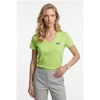 HUGO Blue T-Shirt Classic V mit Logo, V-Ausschnitt