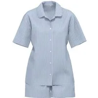 seidensticker Shorty Damen Pyjama kurz geknöpft (2 tlg) gestreift