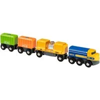 BRIO® Spielzeug-Eisenbahn Güterzug mit drei Waggons