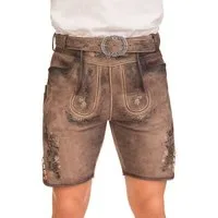 MarJo Trachtenlederhose Lederhose Herren kurz - ANTON - nuss